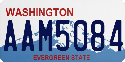 WA license plate AAM5084