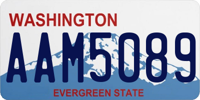 WA license plate AAM5089