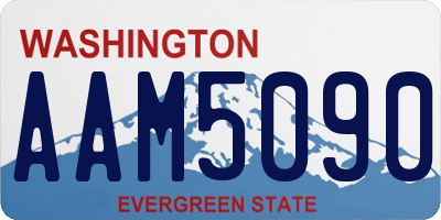 WA license plate AAM5090