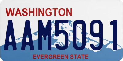 WA license plate AAM5091