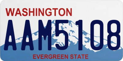 WA license plate AAM5108