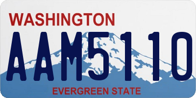 WA license plate AAM5110