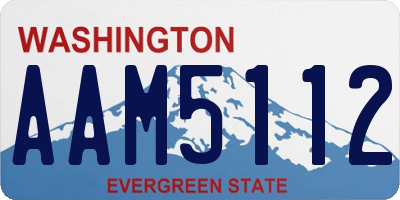 WA license plate AAM5112