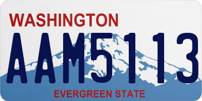 WA license plate AAM5113