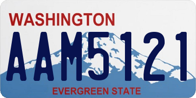 WA license plate AAM5121