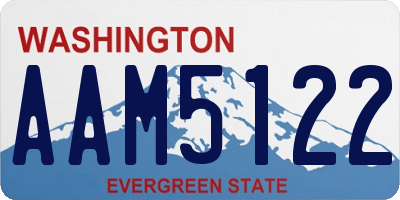 WA license plate AAM5122