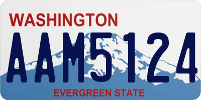 WA license plate AAM5124