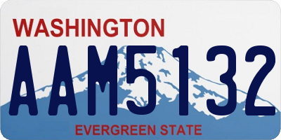 WA license plate AAM5132