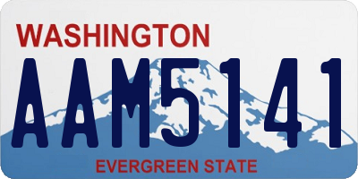 WA license plate AAM5141