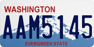 WA license plate AAM5145