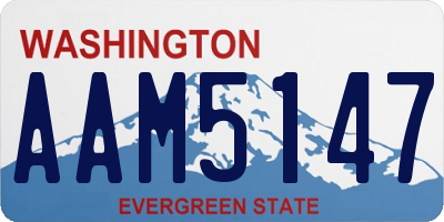 WA license plate AAM5147