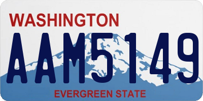 WA license plate AAM5149
