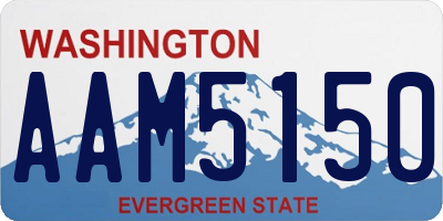 WA license plate AAM5150