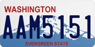 WA license plate AAM5151