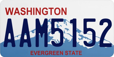 WA license plate AAM5152
