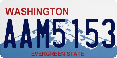 WA license plate AAM5153