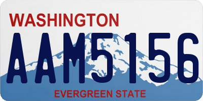 WA license plate AAM5156