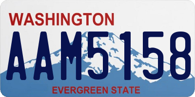 WA license plate AAM5158
