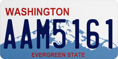 WA license plate AAM5161