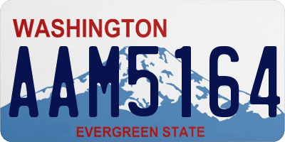 WA license plate AAM5164