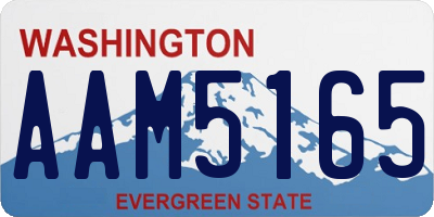 WA license plate AAM5165