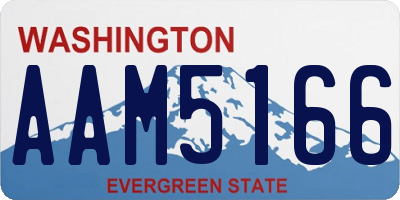 WA license plate AAM5166