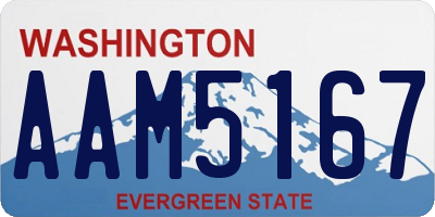 WA license plate AAM5167