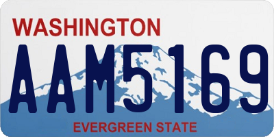 WA license plate AAM5169