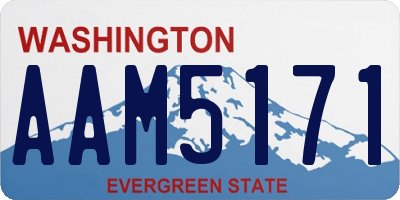 WA license plate AAM5171