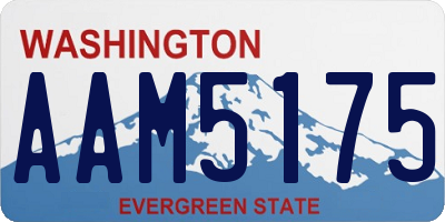 WA license plate AAM5175