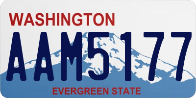 WA license plate AAM5177