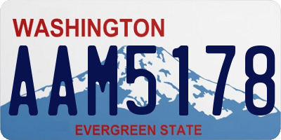 WA license plate AAM5178