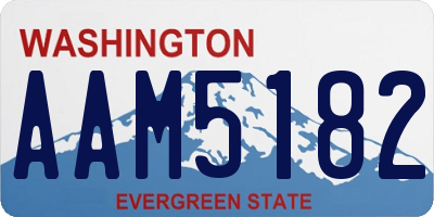 WA license plate AAM5182
