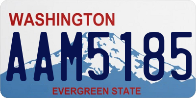 WA license plate AAM5185