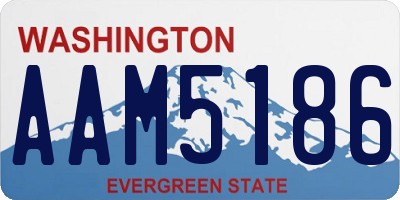 WA license plate AAM5186