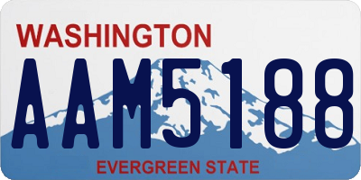 WA license plate AAM5188