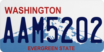 WA license plate AAM5202
