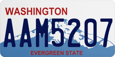 WA license plate AAM5207