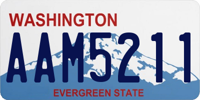 WA license plate AAM5211