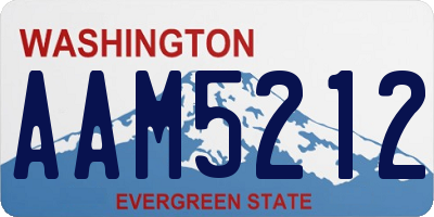 WA license plate AAM5212