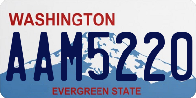 WA license plate AAM5220