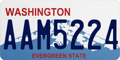 WA license plate AAM5224