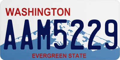 WA license plate AAM5229