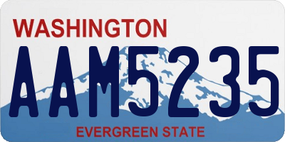 WA license plate AAM5235