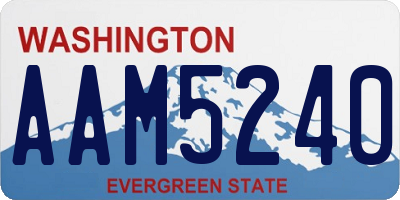 WA license plate AAM5240