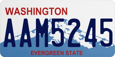WA license plate AAM5245