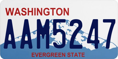 WA license plate AAM5247