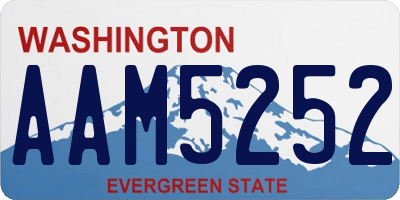 WA license plate AAM5252
