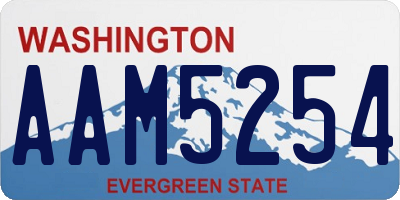 WA license plate AAM5254
