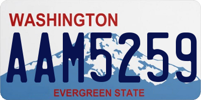 WA license plate AAM5259